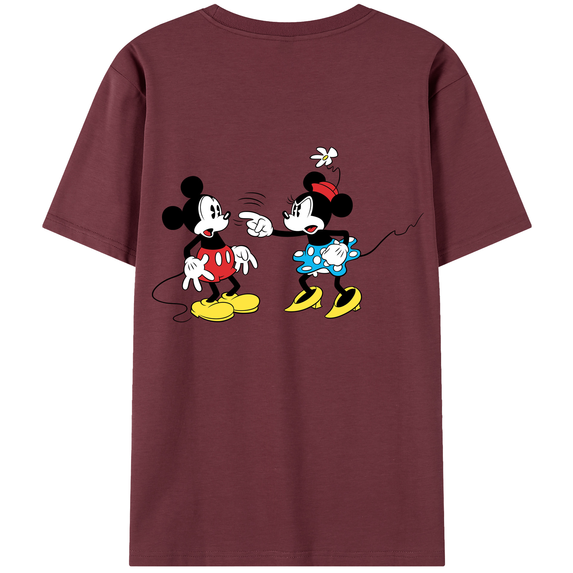 （画像用） ミッキーマウス Mickey Mouse 綿100％半袖Tシャツ（背面プリント）